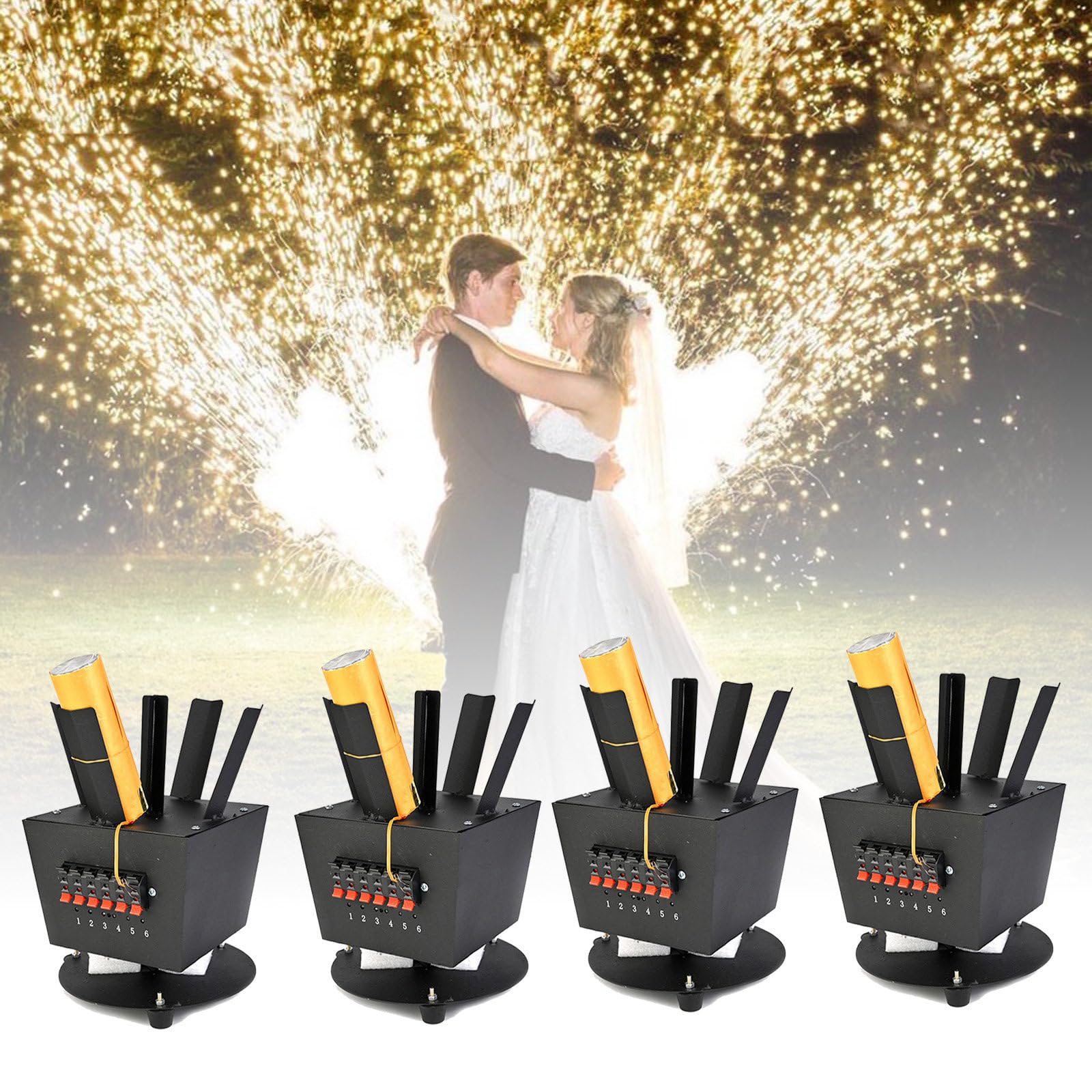 Amazon.co.jp: 2/3/4 個コールド花火点火機、ワイヤレスリモコン (100